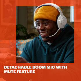 JBL Quantum 360P mic in extended position for precise voice pickup