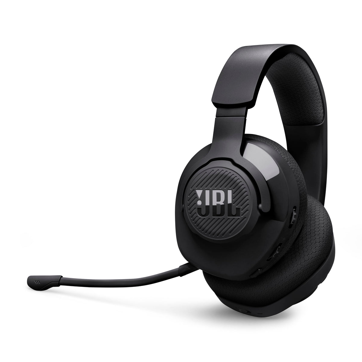 JBL Quantum 360X headset front view for immersive gaming audio.