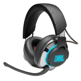 JBL Quantum 810 Wireless front view highlights sleek design for long gaming sessions.