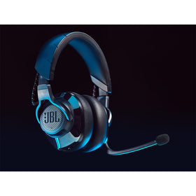JBL Quantum 810 Wireless leather-wrapped cushions offer premium comfort.