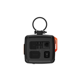 JBL RallyBar dynamic LED lights illuminate night rides.