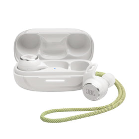 JBL Reflect Aero case and earbuds for secure, on-the-go listening.