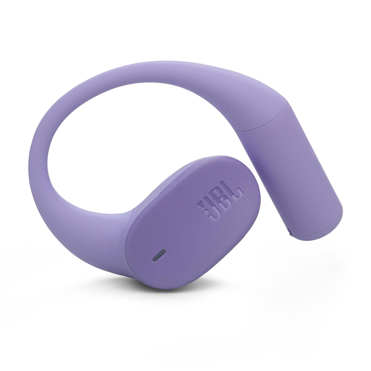 Close-up of JBL Sense Lite ear-hook design for secure all-day comfort
