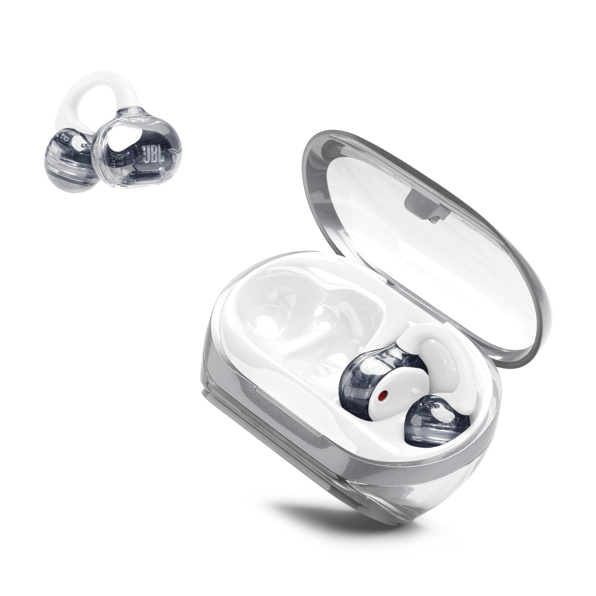 JBL Soundgear Clips open-ear design for awareness and lightweight listening.