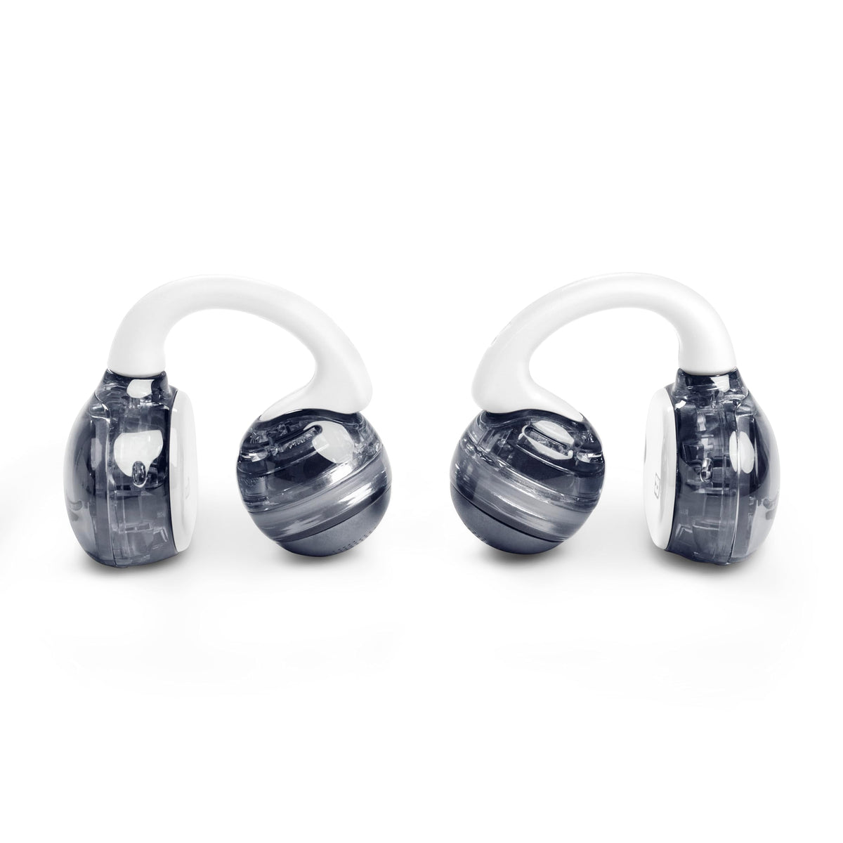 JBL Soundgear Clips white colorway offers modern, subtle styling.