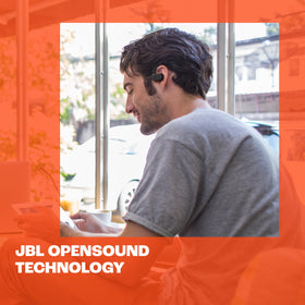 JBL SoundGear Sense IP54 rating protects against dust and splashes during workouts.