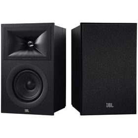 JBL Stage 2 240B front view in black ash for compact bookshelf setup with clean lines