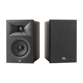 JBL Stage 2 240B front view in espresso boosts room aesthetics and sound clarity.