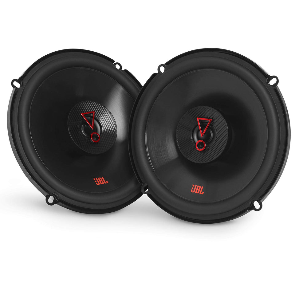 JBL Stage 3627F front view, no grill, ideal for upgrading factory audio