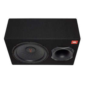 JBL SUBBP12AM remote control used for drive-time sub level adjustments