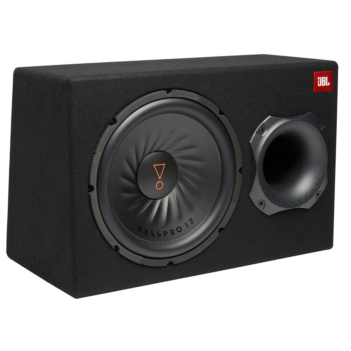 JBL SUBBP12AM front view of the 12-inch powered subwoofer for deep bass
