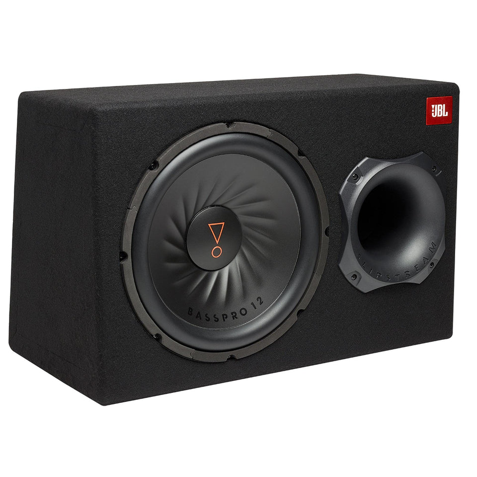 JBL SUBBP12AM front view of the 12-inch powered subwoofer for deep bass