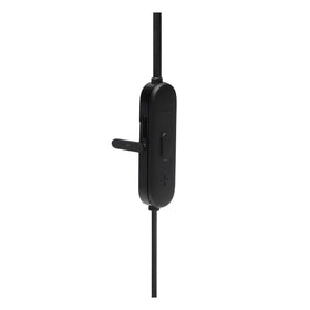 JBL Tune 215 magnetic earbuds clipped together, prevents tangles and dangling