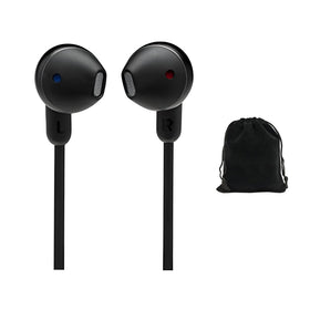 JBL Tune 215BT earbuds showing Bluetooth 5.0 connection for reliable wireless streaming.