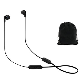 JBL Tune 215BT earbuds with case for portable protection and charging on the go.