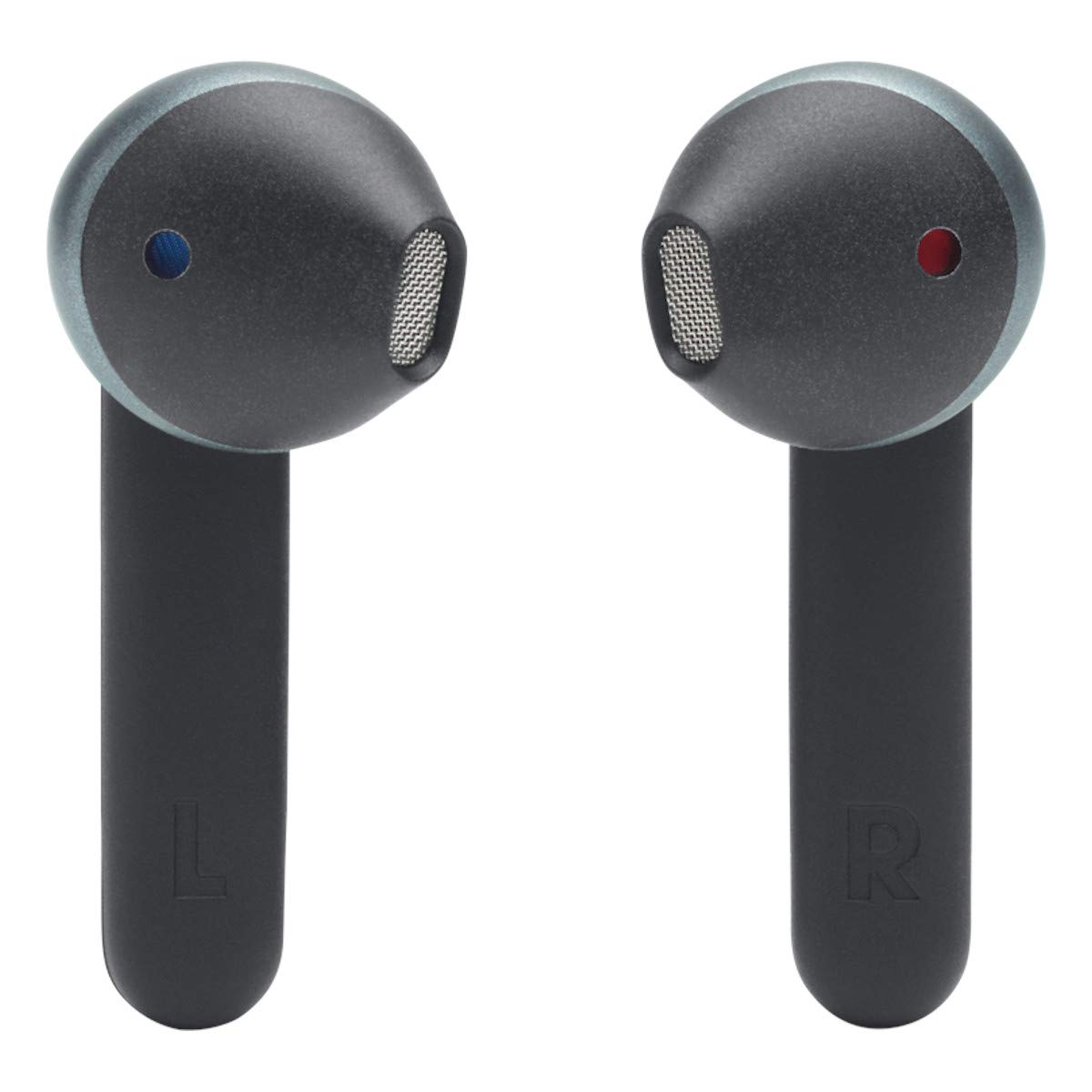 JBL charging case open displaying earbuds and quick access for instant listening