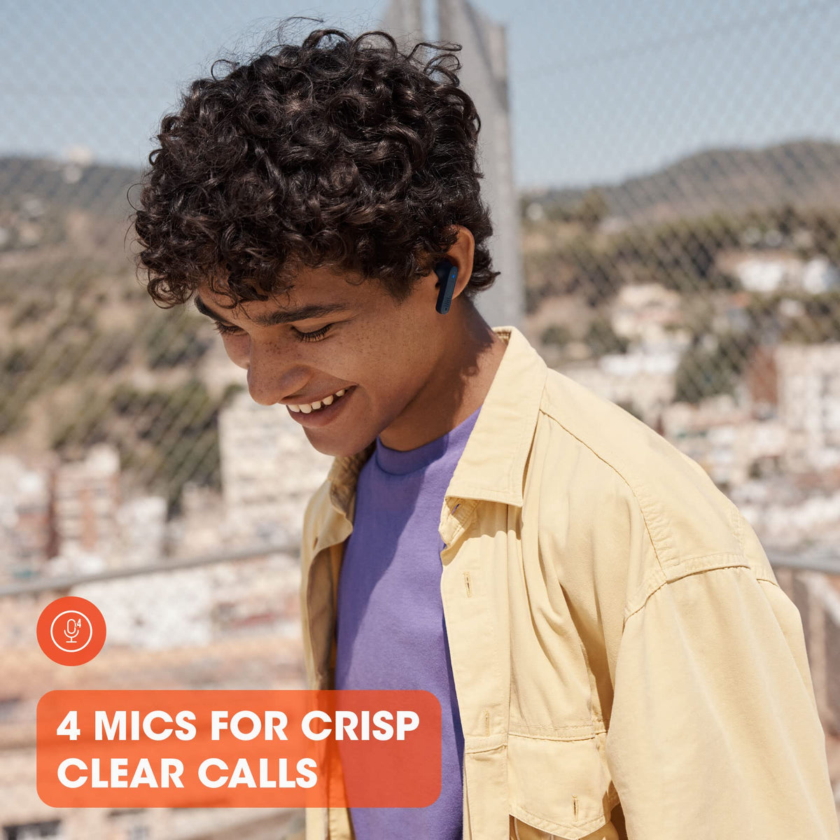 JBL Tune 230NC TWS 40-hour battery life supports long listening.