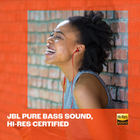 JBL Tune 310C earbud mesh and driver port detail for improved audio clarity