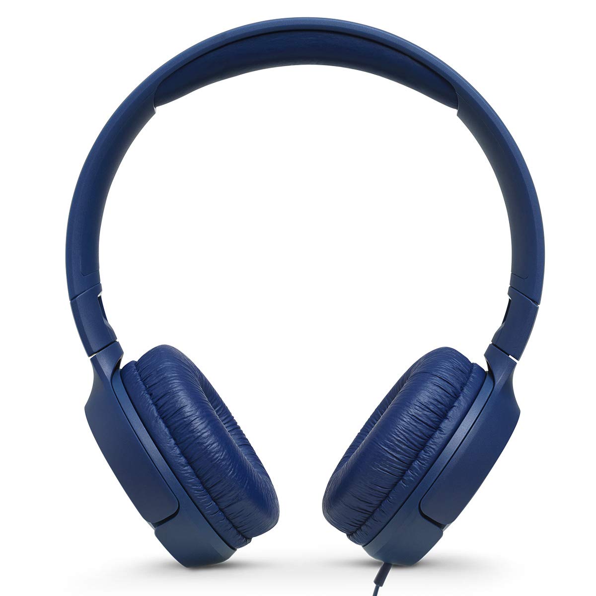 JBL Tune 500 folded compact in hand to show travel friendly convenience