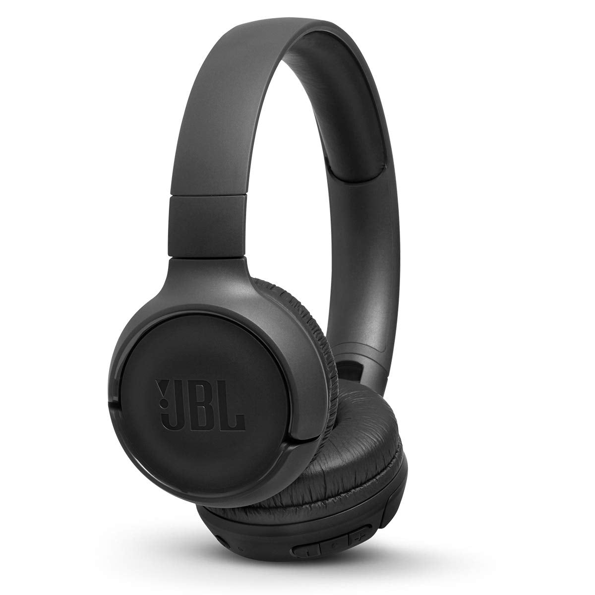 JBL Tune 500BT front view showing sleek black finish and balanced sound