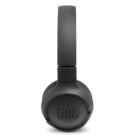JBL Tune 500BT side profile worn on head demonstrating secure fit