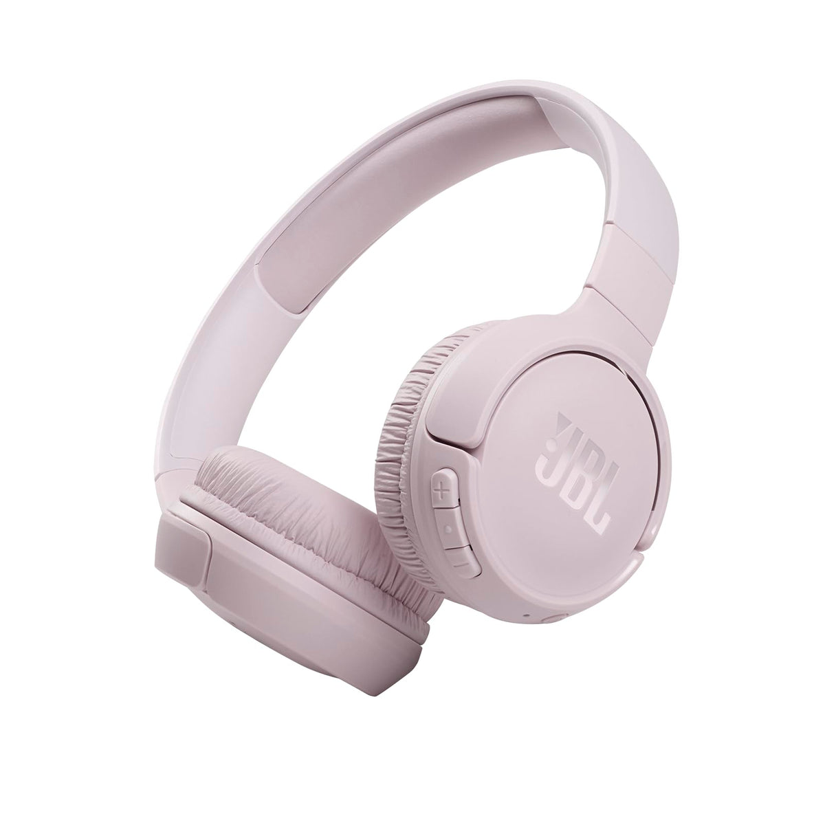 JBL Tune 510BT front view in rose showing stylish design and portable comfort