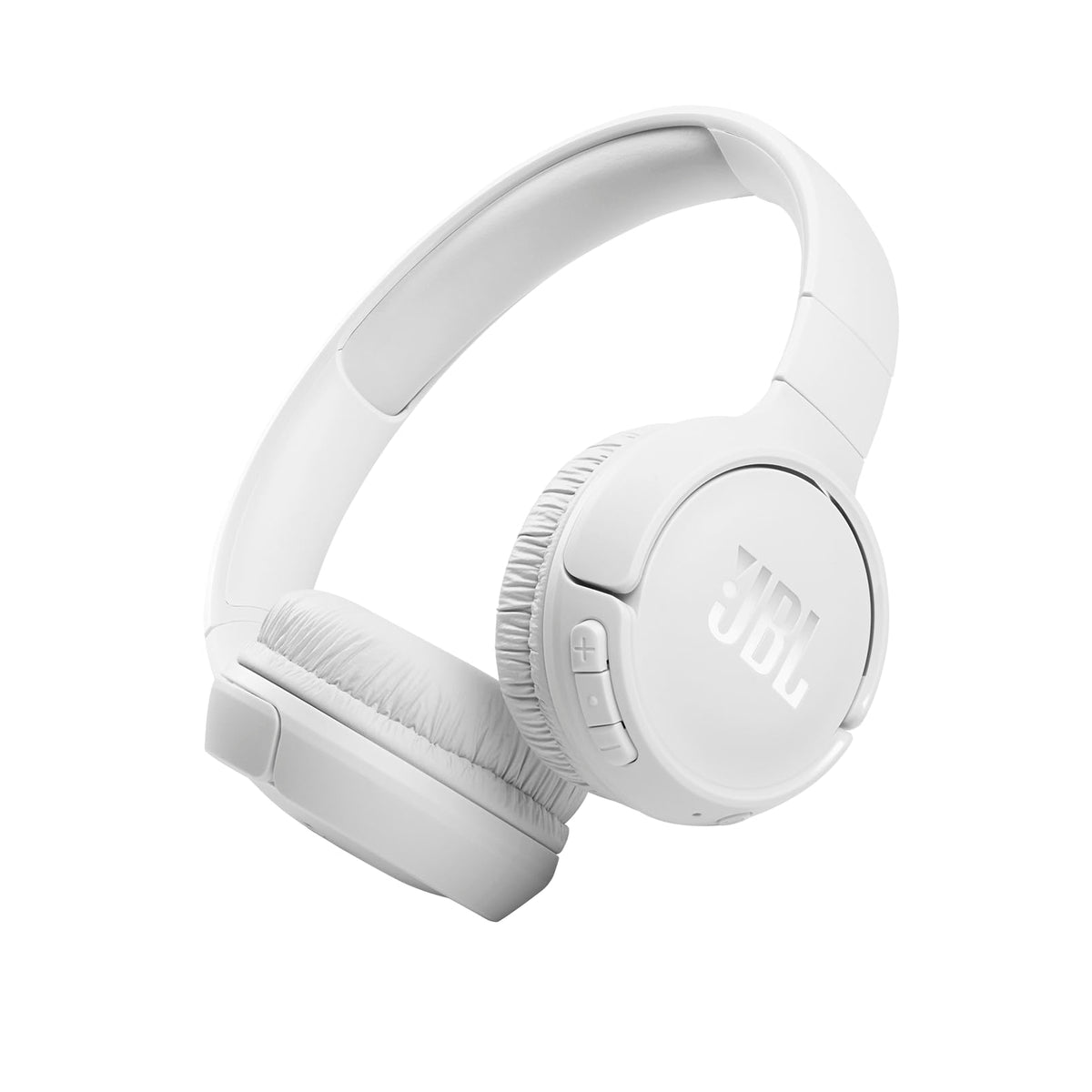JBL Tune 510BT front view in white showing clean design and portability