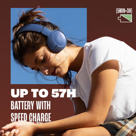 JBL Tune 520BT USB-C charging port close-up showing fast-charge convenience