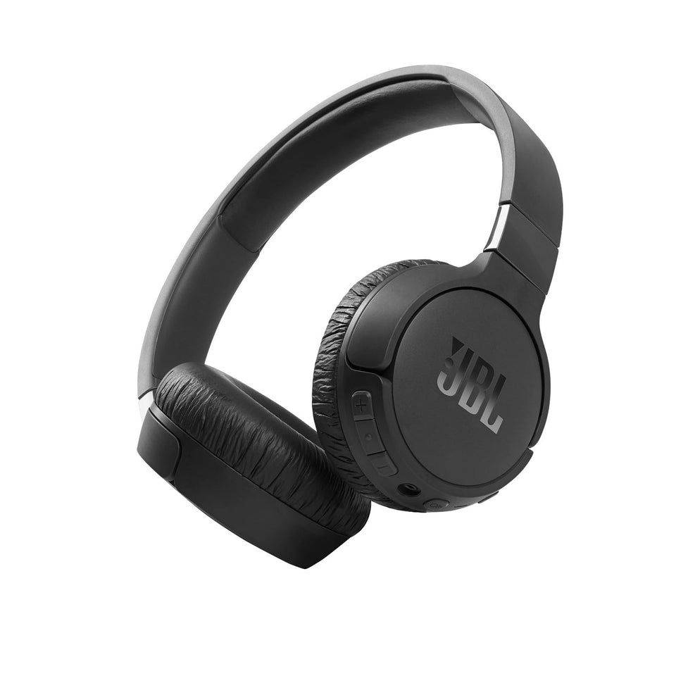 JBL Tune 660NC front profile showing compact black design and comfort