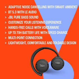 JBL Tune 670NC VoiceAware for clear hands-free calls