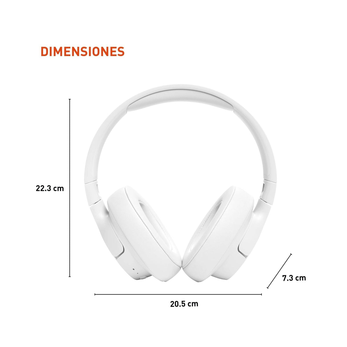 JBL Tune 720BT earcup controls close-up for easy call and playback management