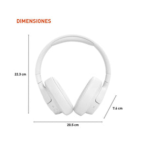 JBL Tune 770NC White earcup controls for easy playback and calls