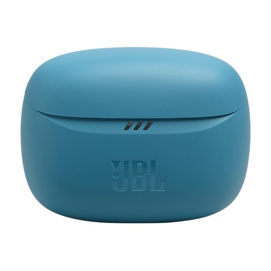 JBL Tune Buds 2 teal six-mic array supports clear calls outdoors.