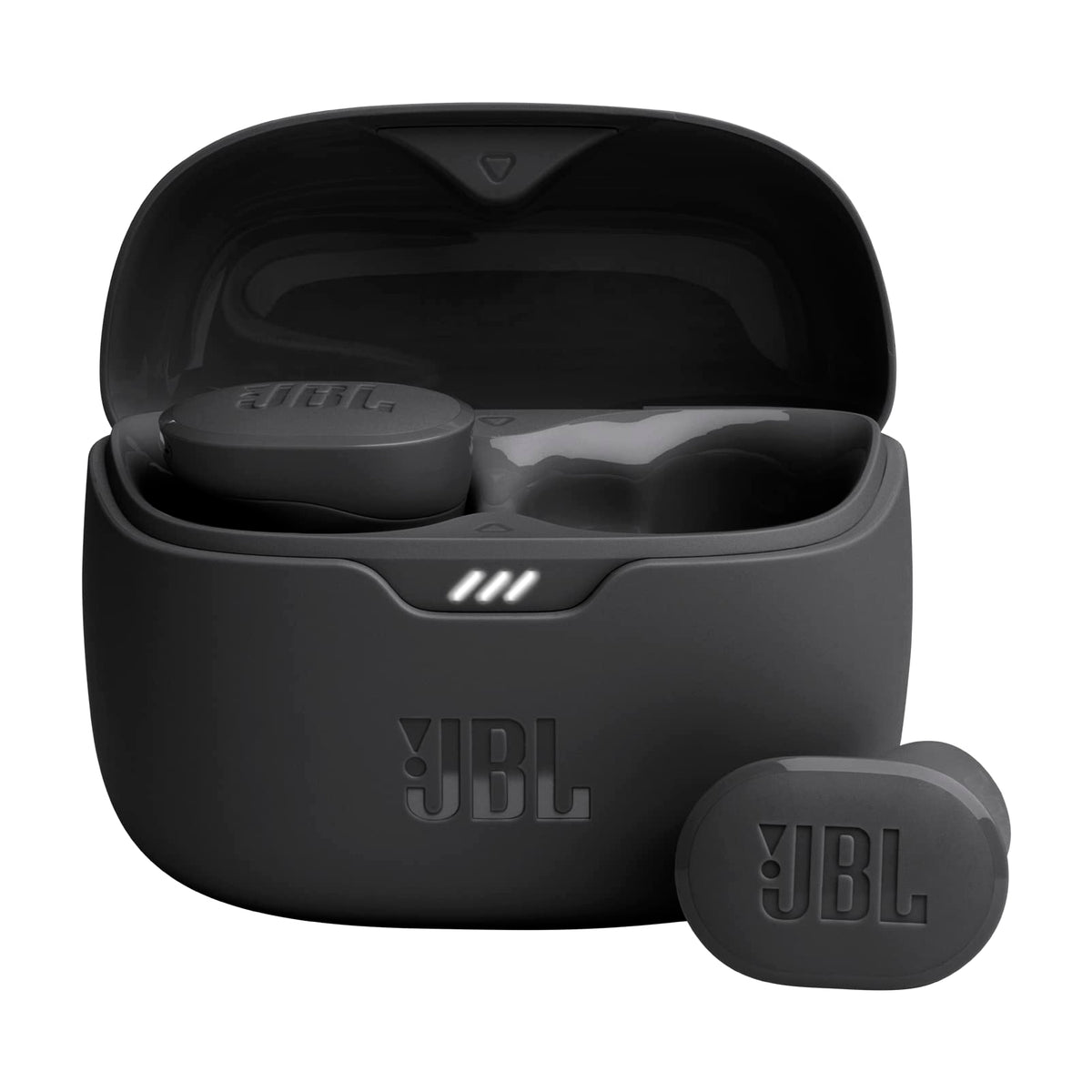 JBL Tune Buds earbuds delivering rich bass for on-the-go listening.