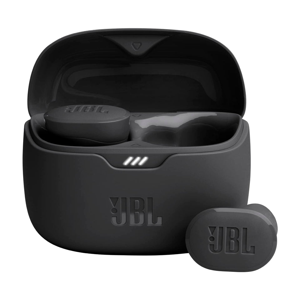 JBL Tune Buds earbuds delivering rich bass for on-the-go listening.
