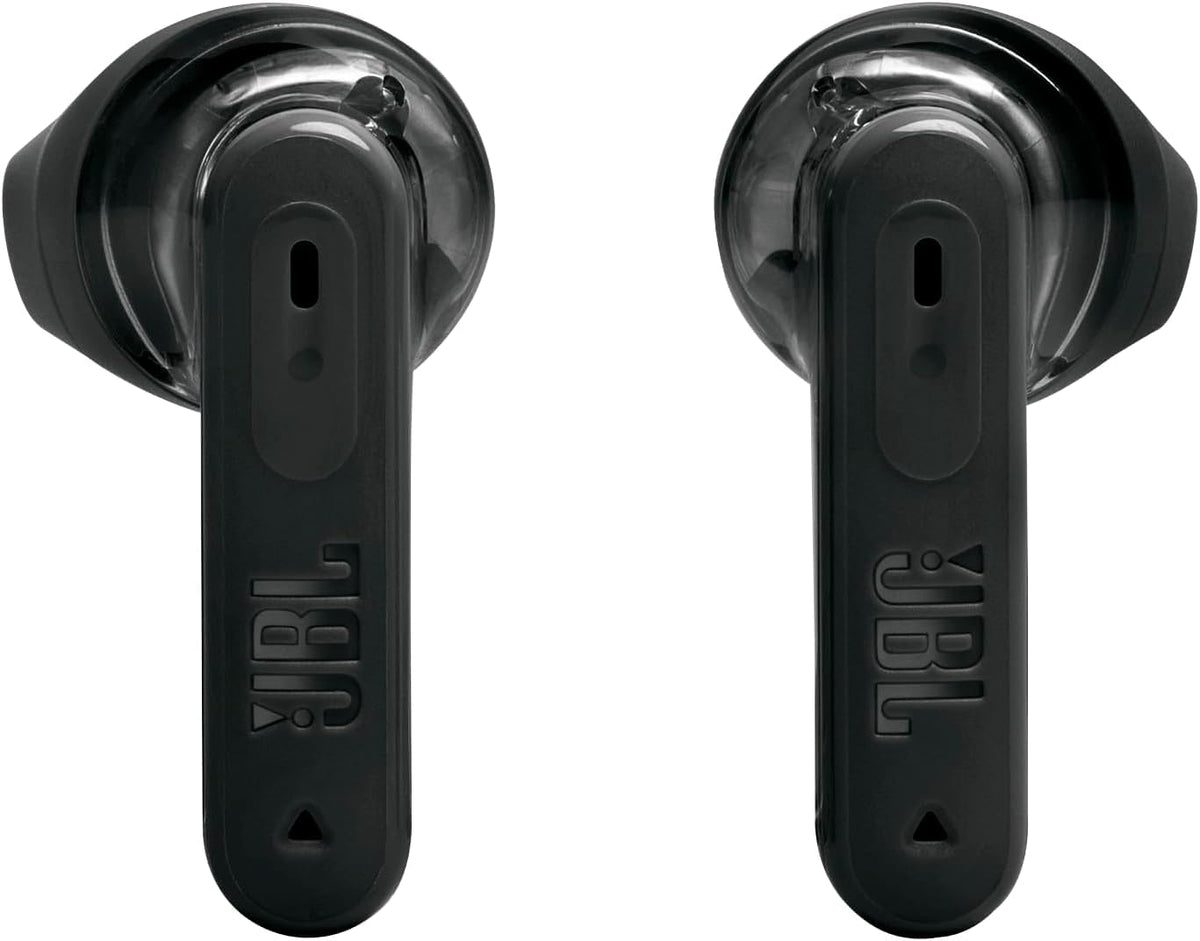 JBL Tune Flex 2 open charging case with earbuds inside, showing extended battery benefit