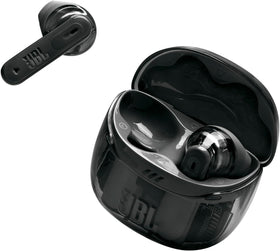 JBL Tune Flex 2 close-up of earbud driver and mesh, highlighting build quality