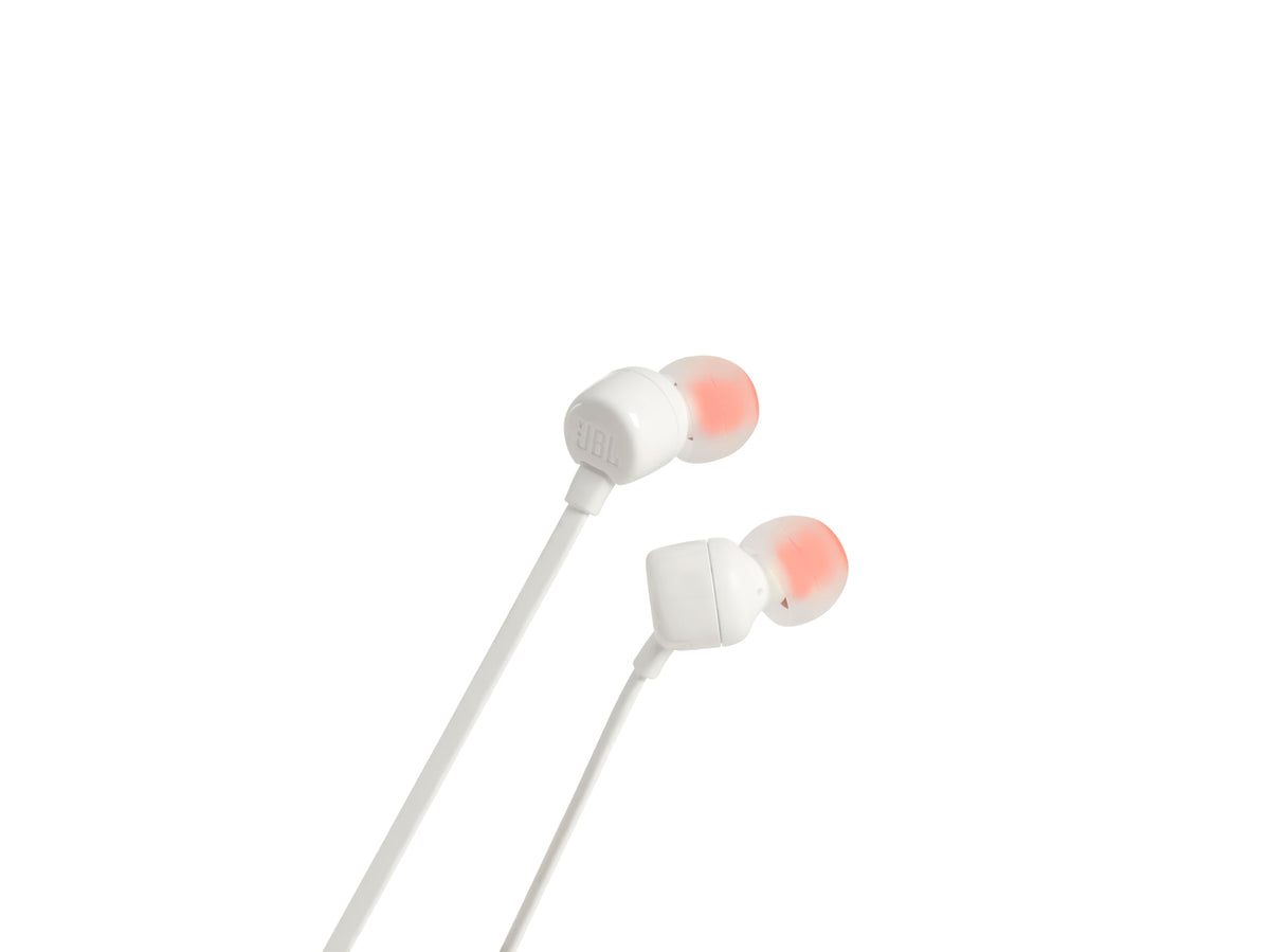 Packaging for JBL Tune 110 highlighting lightweight headphones