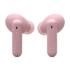 JBL Vibe Beam 2 open charging case displaying battery-ready earbuds and portability benefit