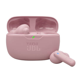 JBL Vibe Beam 2 worn side profile demonstrating secure fit and on-the-go comfort