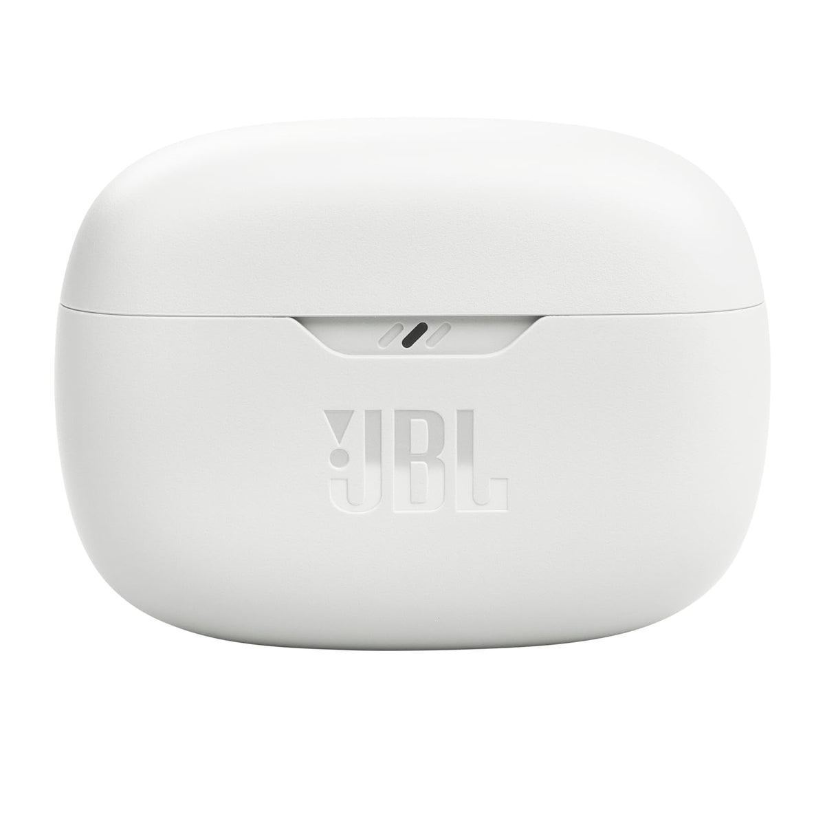 JBL Vibe Beam in ear closeup, demonstrating secure comfortable fit