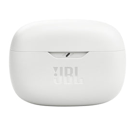 JBL Vibe Beam in ear closeup, demonstrating secure comfortable fit