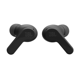 JBL Vibe Beam worn in ear demonstrating ergonomic stick design for stable daily use