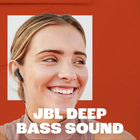 JBL Vibe Beam with VoiceAware during a call for balanced voice pickup.