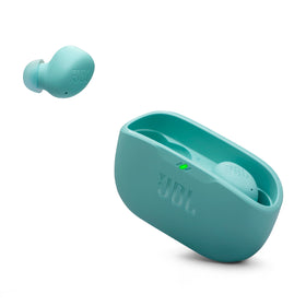 JBL Vibe Buds 2 front view with open case showing earbuds and battery convenience