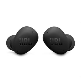 JBL Vibe Buds 2 with water droplets, illustrating IP54 dust and water resistance
