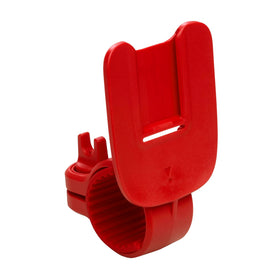 JBL Wind 3 dock-mount-handlebar-red keeps the speaker secure during cycling.