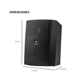 JBL XD-5 magnetically attached grille blends with any décor.
