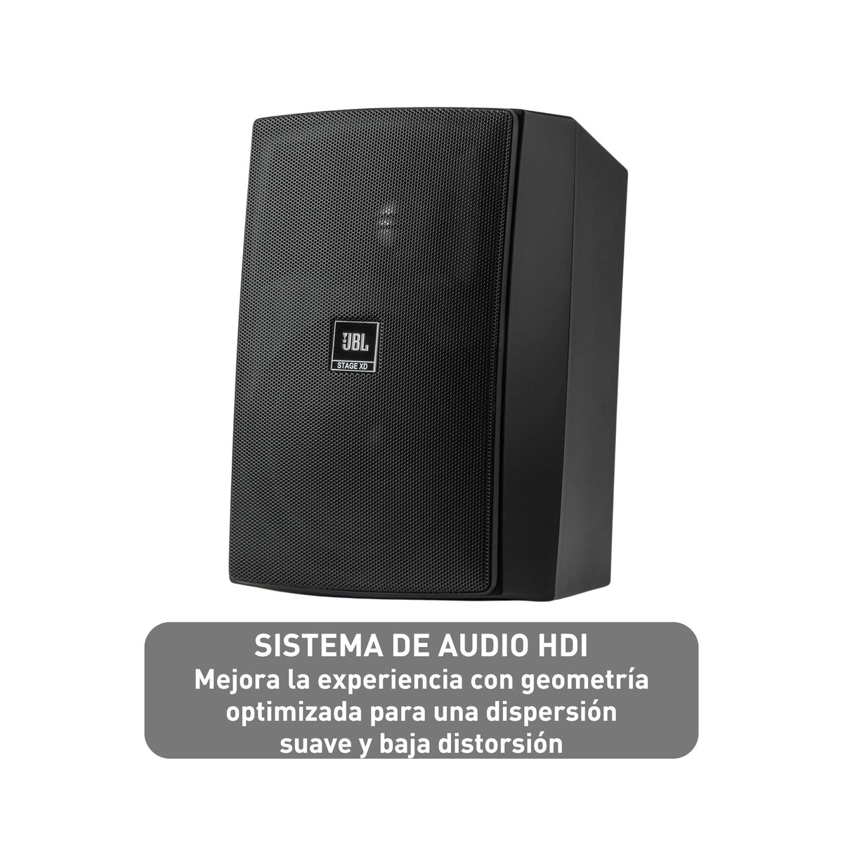 JBL XD-6 1-inch aluminum tweeters with acoustic lens for clear highs.