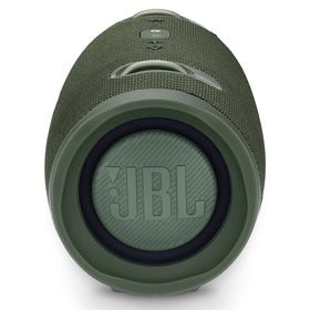 JBL Xtreme 2 Green battery pack and USB-out for charging devices.
